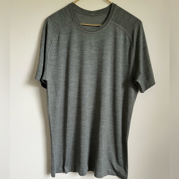 lululemon athletica Other - Lululemon gray t-shirt yoga sport GET OUTSIDE GET SWATY Sz L -XL